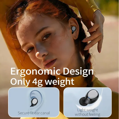 Vista 7 de Redpepper Auriculares inalámbricos con cancelación activa de ruido Bluetooth 6.0 con micrófonos incorporados, llamadas claras de 0.14 oz