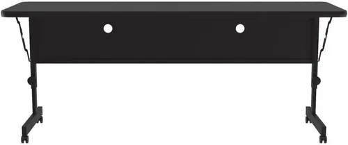Vista 8 de Correll Deluxe (HPL) - Mesa de oficina abatible, 24 x 72 pulgadas, granito negro