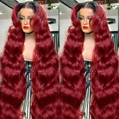 Vista 14 de Higlight - Pelucas de cabello humano con encaje frontal de color degradado, peluca de encaje frontal con abuelitos, peluca de cabello humano