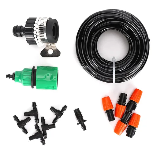 Vista 2 de Fydun Sistema automático de micro riego para plantas, accesorios para jardín, cama de flores, patio, césped, sistema de micro riego automático