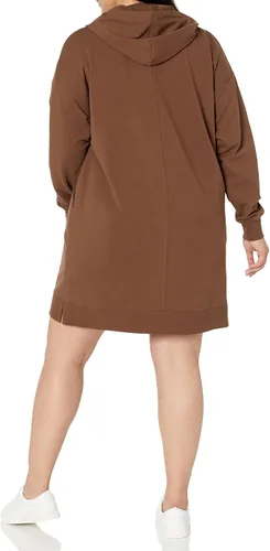 Vista 4 de The Drop Vestido mini Iona tipo sudadera holgado de manga larga con capucha para mujer