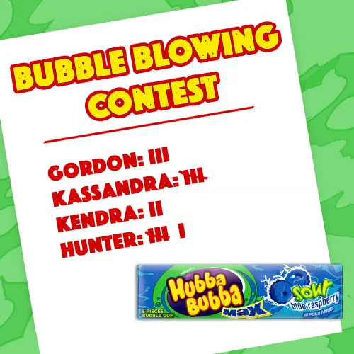Vista 5 de HUBBA BUBBA Chicle de frambuesa azul ácido, paquete a granel de goma de mascar – 5 piezas, paquete de 18 Bulk candy gum multi-pack for sour candy