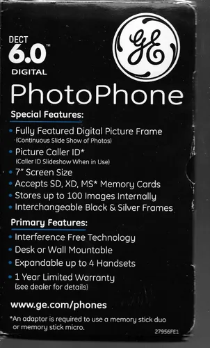 Vista 5 de GE 27956FE1 Dect 6.0 Teléfono fotográfico con foto CID