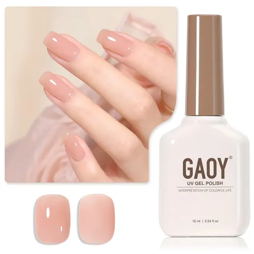 Vista 10 de GAOY - Esmalte de uñas de gel marrón, 16ml de esmalte de gel para quitar por remojo, curado con luz UV para arte de uñas, manicura DIY en casa, 2088