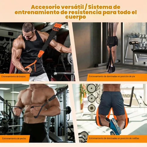 Vista 7 de Two Foot Pull Up Assistance Bands,Heavy Duty Pull Up Workout Bands,Adjustable Weight/Size with Comfortable Fabric Feet/Knee Rest for Home Gym