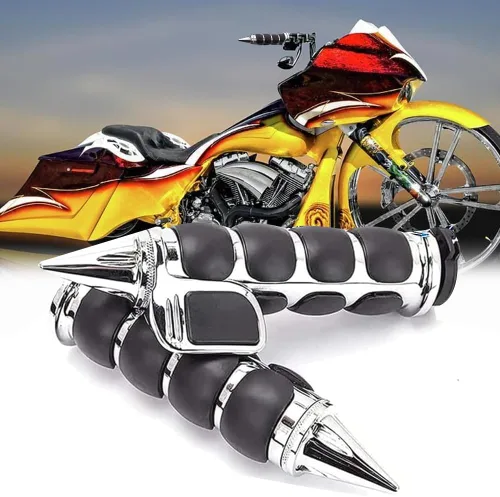 Vista 10 de Empuñaduras negras de manillar de motocicleta de 1 pulgada con acelerador compatible con Sportster 883 Street Bike Dirt Bike Cruiser y Chopper