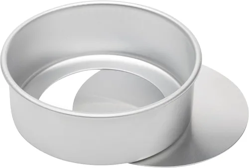 Vista 3 de Ateco Molde para pasteles de aluminio con parte inferior extraíble, 6 x 3 pulgadas, redondo