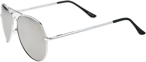 Vista 3 de Classic Metal Frame Spring Hinges Color Mirror Lens Aviator Sunglasses 56mm