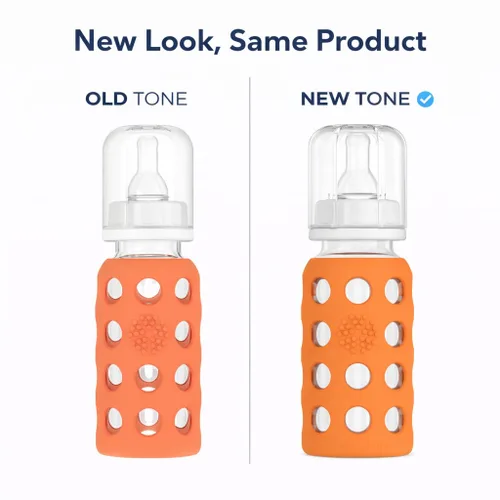 Vista 8 de Lifefactory Biberón de vidrio sin BPA Funda protectora de silicona Paquete de 2 de 9 onzas Papaya, col rizada