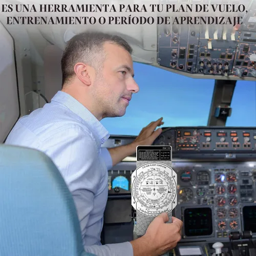 Vista 6 de Computadora de vuelo Saysurey E6b, calculadora de aviación de plástico