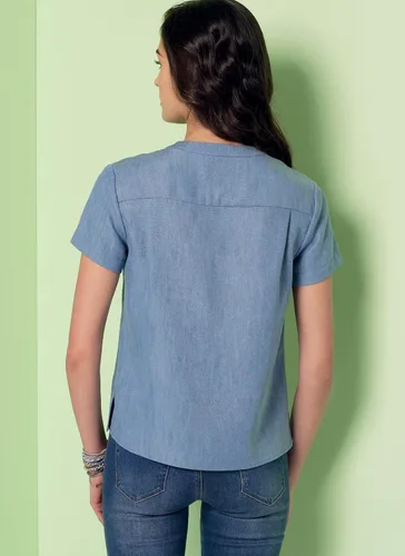 Vista 3 de McCall's Patterns M7360 - Camisetas Henley para mujer, talla A5 (6-8-10-12-14)