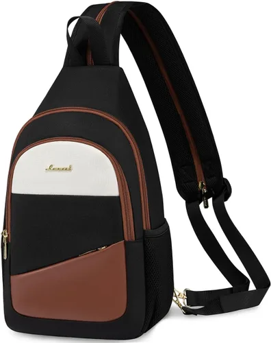 Vista 14 de LOVEVOOK - Mochila tipo bandolera para mujeres, convertible a bandolera cruzada, pequeño bolso para pañales, mochila resistente al agua