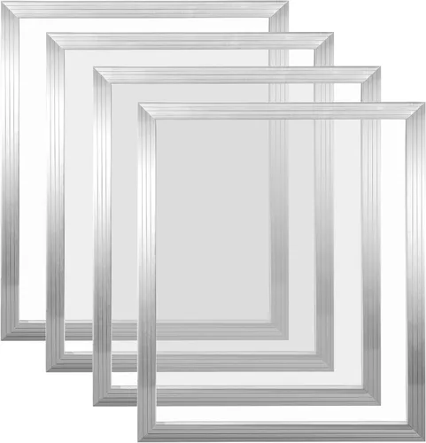 Vista 8 de Caydo Marcos de impresión de pantalla de seda de 4 piezas, pantallas de serigrafía de aluminio de 10 x 14 pulgadas con malla blanca 110 para amantes