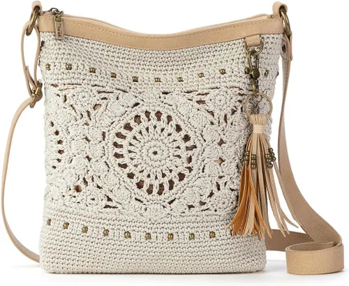Vista 11 de The Sak Lucia - Bolso cruzado de ganchillo, bolso convertible con correa ajustable para el hombro