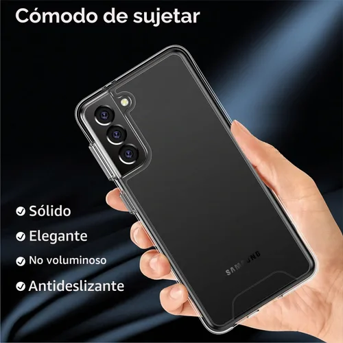 Vista 5 de Rayboen Funda para Samsung Galaxy S21+ Plus, transparente Cristal transparente
