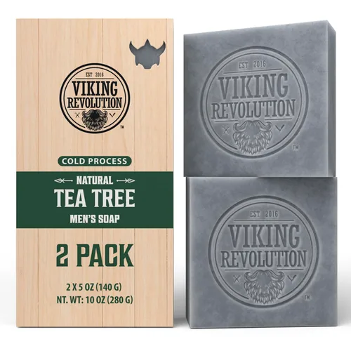 Vista 12 de Viking Revolution Jabón natural de bergamota para hombres, barra de jabón para hombre con aceites esenciales prensado en frío para hombres, jabón