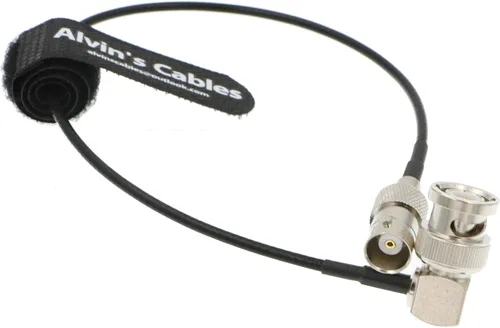 Vista 3 de Alvin's Cables BNC macho de ángulo recto a BNC hembra SDI Cable para cámara 50 ohmios