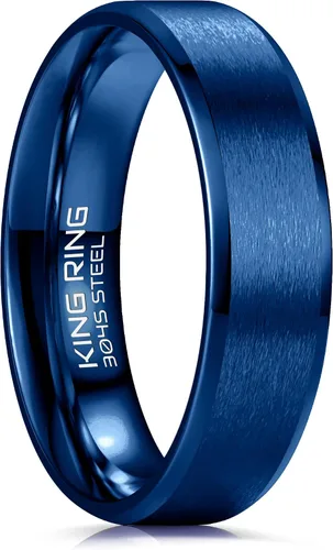 Vista 19 de King Ring 4/6/8mm Basic Rings – Super Polished Matt Finish Mens Rings Wedding Bands for Men & Women – Designed in USA