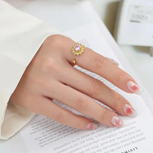 Vista 130 de Anillo de plata de ley 925, minimalista, ajustable, hecho a mano, para mujeres y niñas