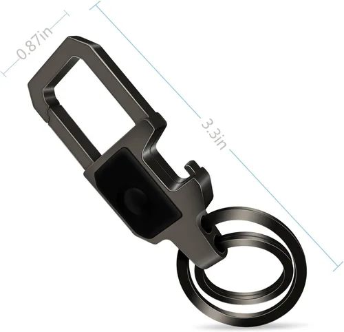Vista 4 de Idakekiy Key Chain LED Light and Bottle Opener with 2 Key Rings Car Key Chain for Men and Women
