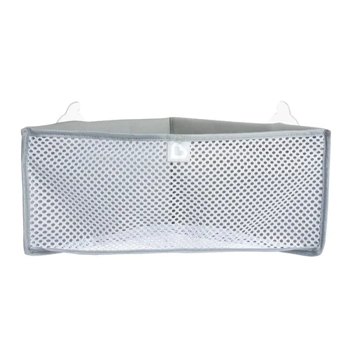 Vista 3 de Munchkin® High 'n Dry™ Organizador y almacenamiento de juguetes de baño, tapete de baño acolchado gris y Soft Spot™ para niños, gris