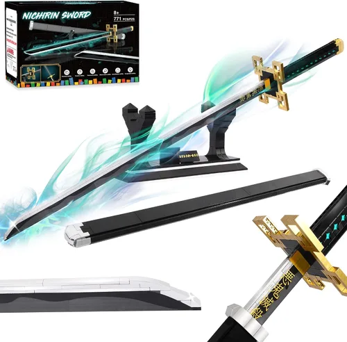 Vista 9 de Jorumo Juegos de construcción de espadas para adultos, hacha Himejima Gyomei de 42 pulgadas y martillo de meteorito de bloques de construcción