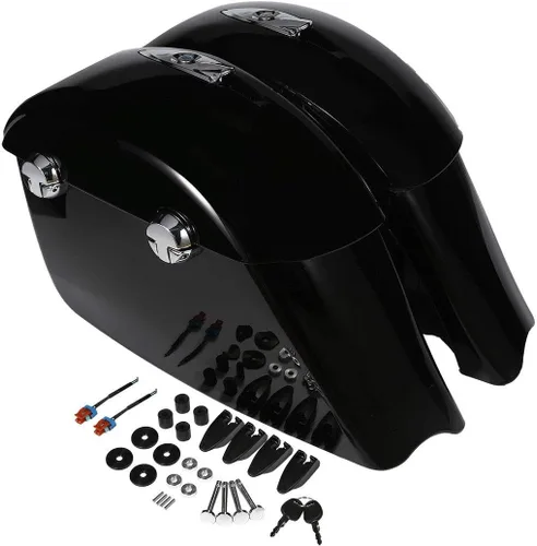 Vista 15 de TCT-MOTORPARTS Alforjas duras para Indian Chieftain Dark Horse Limited 2019-2023 gris acero