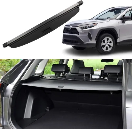 Vista 8 de Cubierta de carga para Toyota RAV4 2012 2006 2007 2008 2009 2010 2011 Accesorios Cubierta trasera del maletero Cubierta de seguridad del maletero