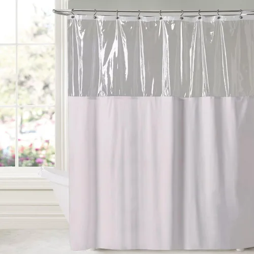 Vista 15 de Sweet Home Collection - Cortina de ducha de vinilo de 10 calibre, 72 x 72 pulgadas