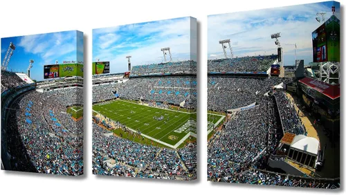 Vista 94 de TUMOVO MetLife Stadium - Decoración de pared de Nueva York, 3 piezas, lienzo, arte de pared para decoración del hogar, juegos de fútbol americano
