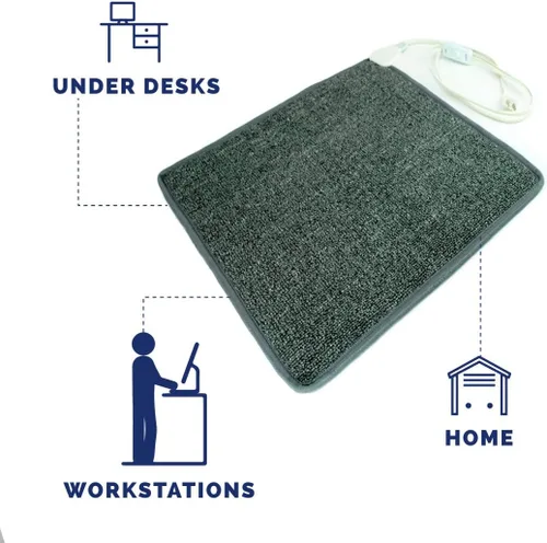 Vista 5 de Cozy Toes - Tapete calentador de pies alfombrado, almohadilla térmica de 70 vatios para debajo del escritorio y más, por Cozy Products