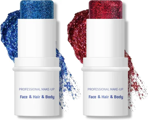 Vista 11 de KYDA Barra de purpurina corporal, gel grueso con purpurina para rostro y cabello corporal, pintura holográfica brillante de lentejuelas de sirena