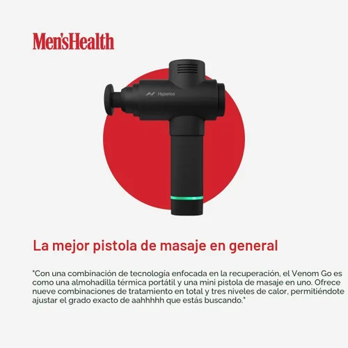 Vista 5 de Hyperice Hypervolt 2 Black - Con tecnología Quiet Glide, pistola de masaje de percusión de mano 3 velocidades, 5 cabezales intercambiables Ayuda