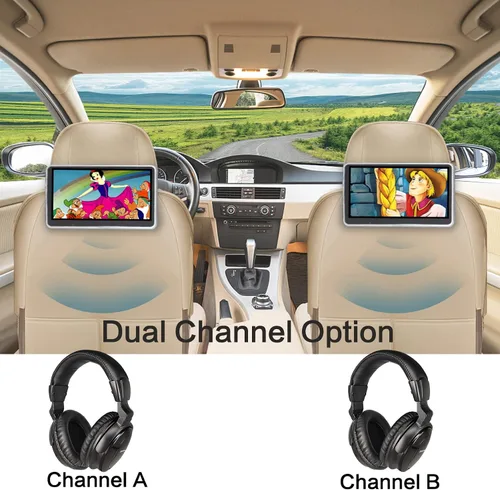 Vista 7 de Auriculares inalámbricos IR para coche DVD trabajo para Chevy Suburban y GMC Yukon y Dodge Durango y Toyota Sienna y Nissan Armada 2002 2003 2004