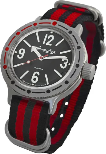 Vista 2 de Vostok Amphibian 120 - Reloj de pulsera militar ruso automático #120913, Casual