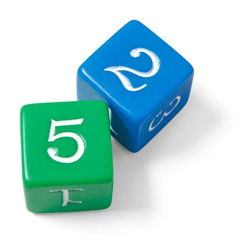 Vista 7 de hand2mind Dados de plástico con números de color de 3/4 pulgadas (juego de 12)
