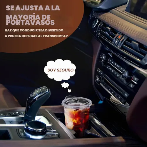 Vista 7 de LemonRoad 200 juegos de vasos de plástico transparente de fondo redondo