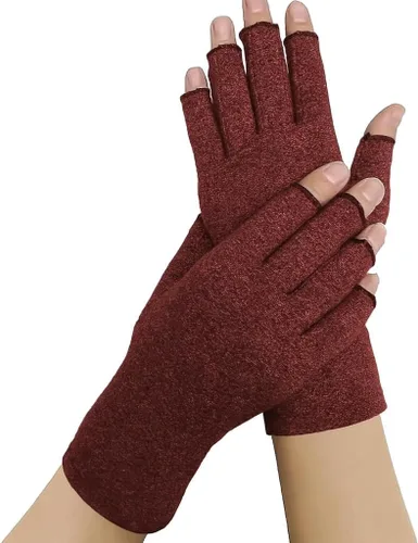 Vista 17 de Doctor Developed Compression Gloves for Women and Men, Open-Finger Arthritis Gloves, Typing Gloves, Arthritis & Carpal Tunnel