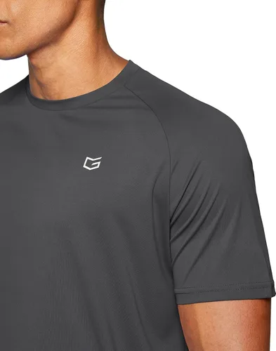 Vista 4 de Men's Dry Fit Short Sleeve T-Shirt Crewneck Lightweight Tee Shirts for Men Workout Athletic Casual
