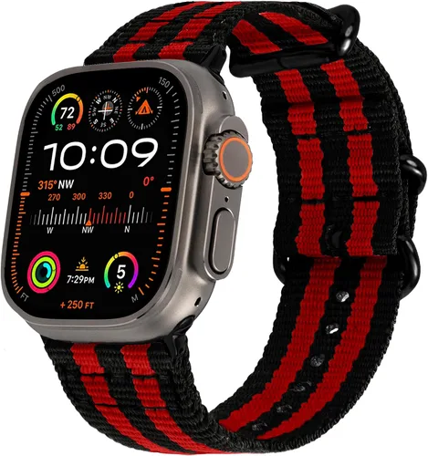 Vista 11 de Carterjett - Correa para Apple Watch 1.732 pulgadas, 1.654 pulgadas, 1.575 pulgadas, 1.496 pulgadas, nailon NATO, correas iWatch, mujeres y hombres