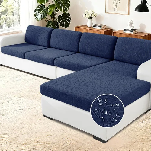 Vista 47 de MAXIJIN Fundas de cojín impermeables para sofá, funda de cojín individual de asiento de silla, fundas elásticas para sofá modular con parte inferior