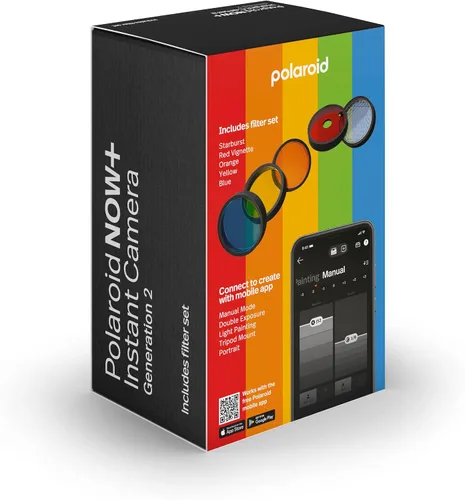 Vista 11 de Polaroid Now+ de segunda generación I-Type Cámara instantánea de película Bluetooth con control de aplicación - Blanca (9077)