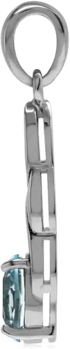 Vista 3 de Silvershake Colgante solitario de plata de ley 925 con nudo celta y cadena de 18 pulgadas