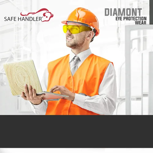 Vista 4 de SAFE HANDLER BISON LIFE Diamont Vented Over Glasses Safety Glasses Meets ANSI Z87.1, Impact Resistant Polycarbonate Lens