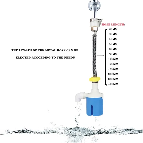Vista 2 de 1/2'' Practical Water Level Control Durable Replacement Full Automatic Float Valve Anti Corrosion Nylon ball balve(100mm)