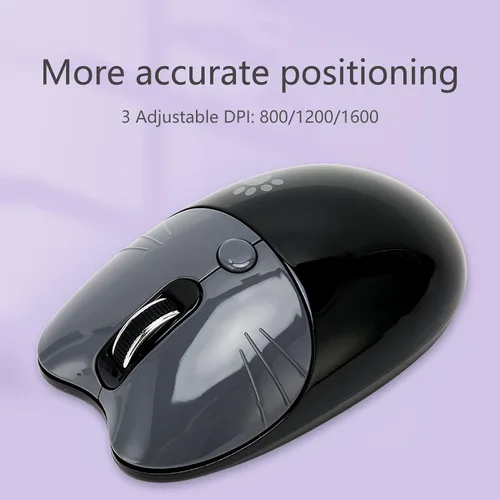 Vista 4 de BT5.1 Mouse inalámbrico, clic ultra silencioso y diseño portátil compacto para niñas, alternativa de 2.4 GHz con modo de suspensión automático