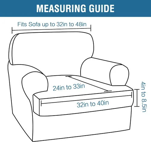 Vista 3 de H.VERSAILTEX Fundas elásticas de terciopelo para sofá de 3 cojines en T (72-90 pulgadas), funda para sillón de 1 sofá con cojín en T