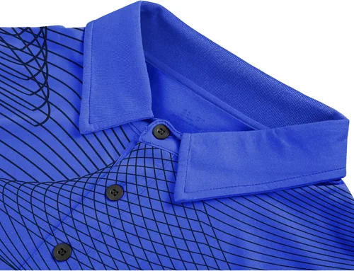 Vista 4 de JACKETOWN Mens Golf Polo Shirts Short Sleeve Shirts Printed Casual Clearance
