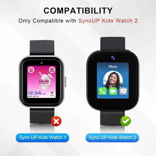 Vista 2 de Base de carga magnética plegable compatible con cargador Sync UP Kids Watch Negro para SyncUP Watch 2
