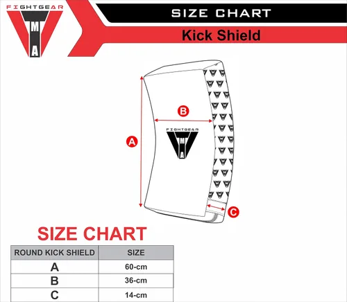 Vista 2 de TMA Kick Shield Muay Thai Kickboxing, Mitones de boxeo, 60CM Almohadilla de cuerpo grande curvada para patadas llamativas, entrenamiento de boxeo